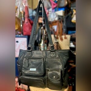 MultiSac Vegan Leather Multi Pocket Large Capacity Tote Bag EXCELLENT CONDITION!